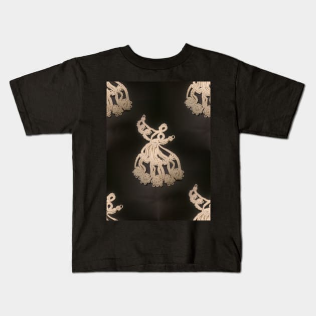 Tatted Angel Motif Kids T-Shirt by withak